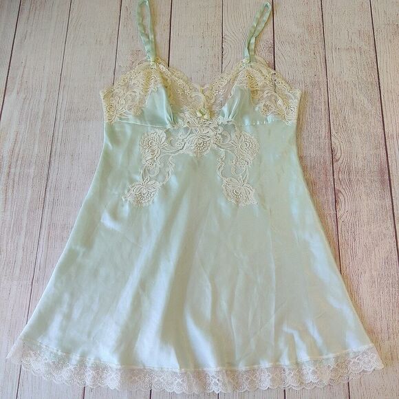 90s vintage Christian Dior lace satin babydoll chemise sz M - Picture 7 of 10